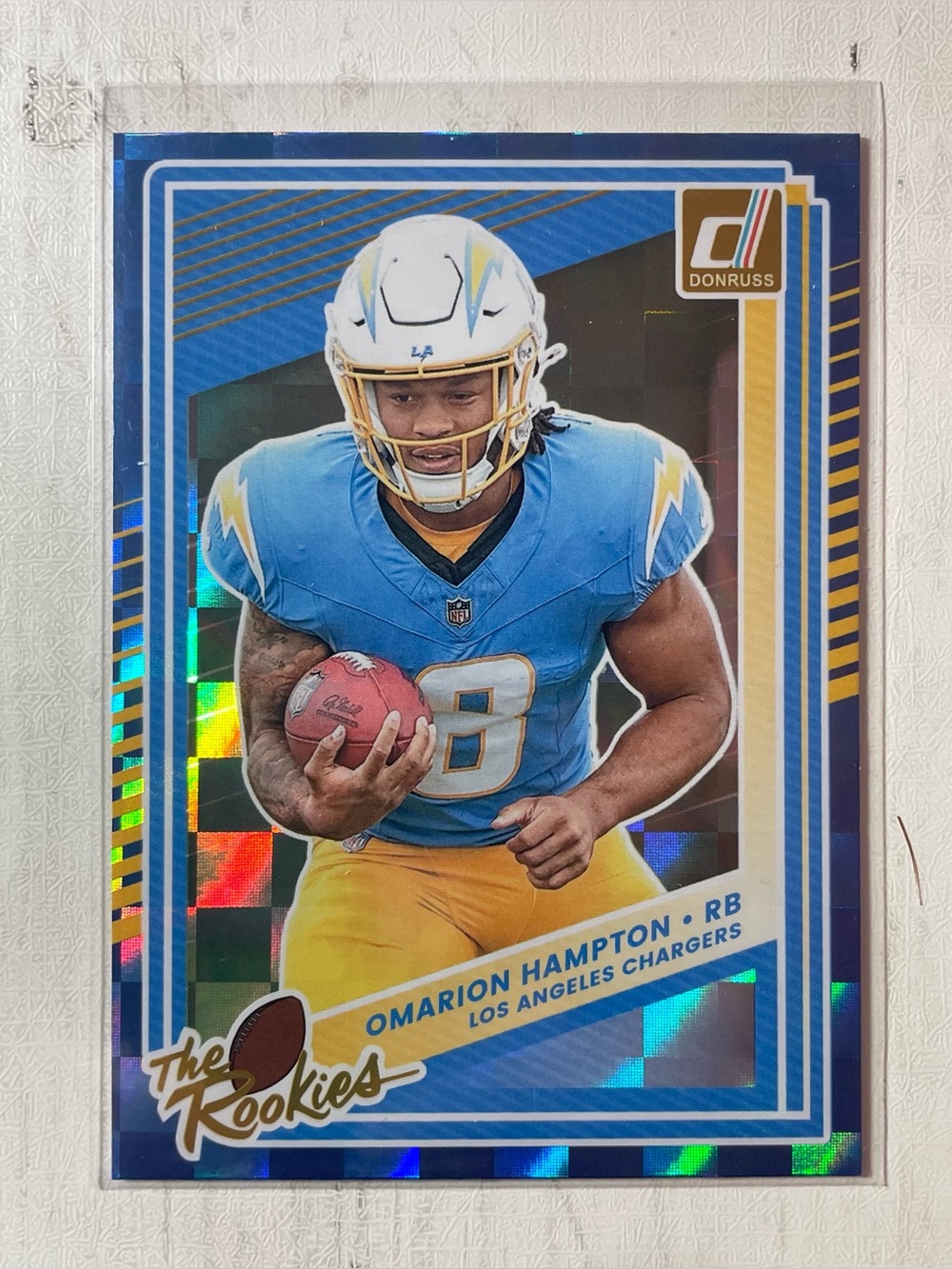 Panini 2025 Donruss Football Omarion Hampton Chargers RC The Rookies Insert #8